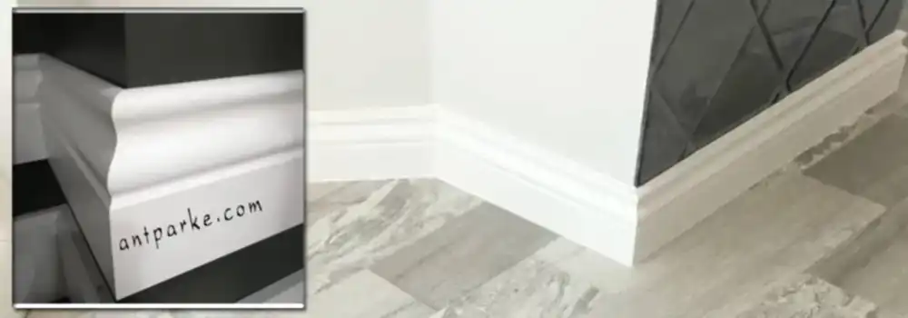 Beyaz Süpürgelik 8 cm Pvc